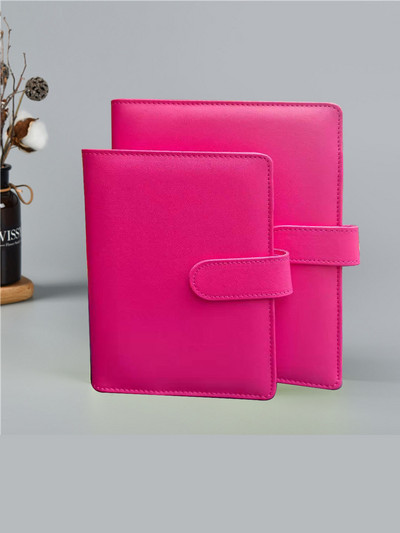 Macaron színes A5 gyűrűs iratgyűjtő PU Clip-on notebook bőr laza levelű jegyzetfüzet borító jegyzetfüzetek folyóirat Kawaii írószer