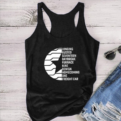 Bucky Barnes Tank Top Barnes 1917 Racerback Tank sievietēm Sebastian Stan Tops Dāvana faniem