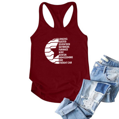 Bucky Barnes tank top Barnes 1917 Racerback tank női Sebastian Stan felsők ajándék rajongóknak