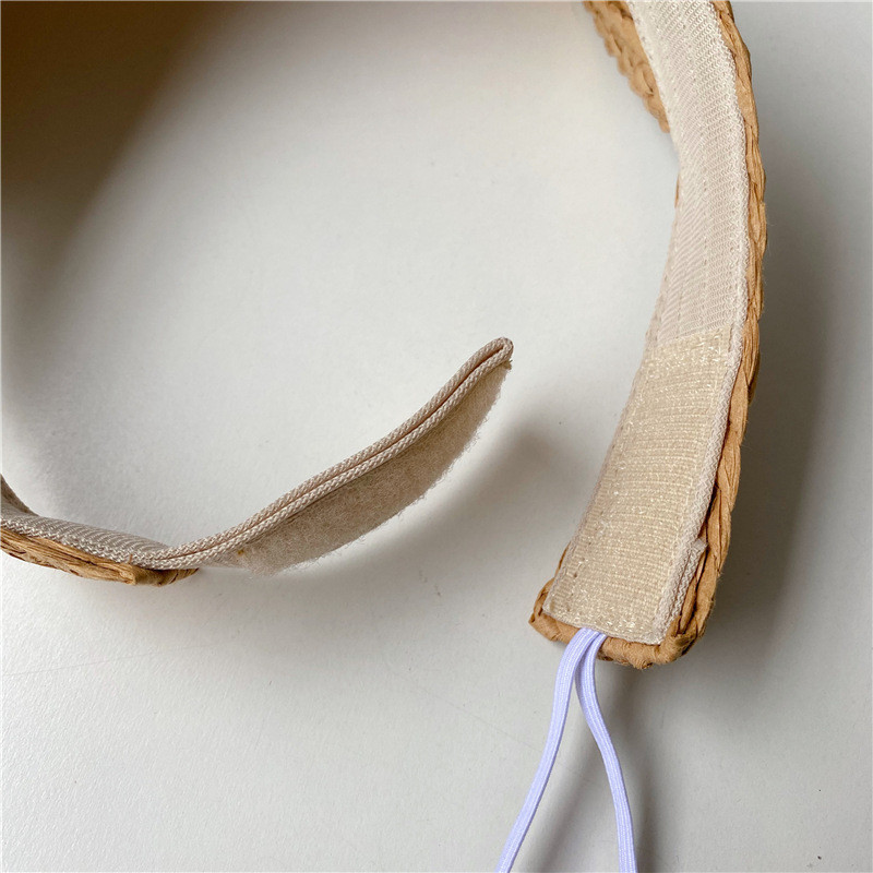 Κορέα Βρεφικό Ψάθινο Καπέλο Ρυθμιζόμενο Κενό Καπέλο Καλοκαιρινό Μεγάλο Γείσο Βρεφικά Καπέλα Ξαπλώστρας Καπέλα μπάσκετ για παιδιά Καπέλα ταξιδιού εξωτερικού χώρου