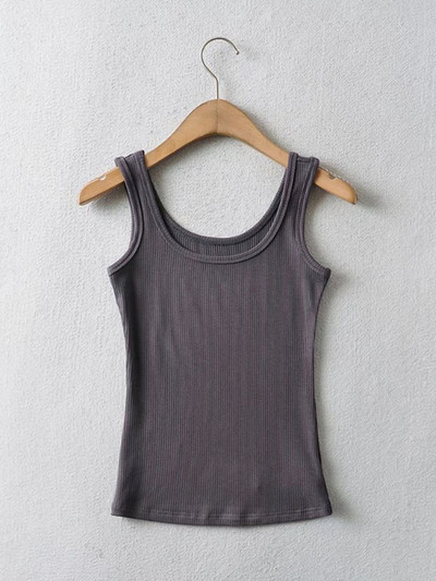 Crop felsők, női 2023 nyári, szolid, szexi U nyakú, ujjatlan, kötött táskafelső, Basic Camisole