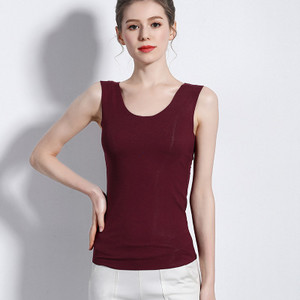 Minőségi nyári varrat nélküli mellény Női Kényelmes Tank Top Fitness Szexi U Nyakú Bustier Felső Debardeur Női Fehérnemű Elegáns póló