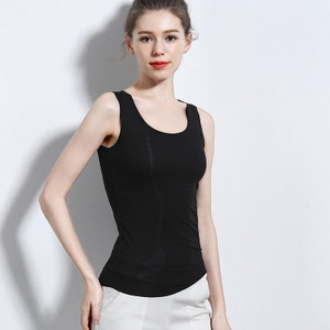 Minőségi nyári varrat nélküli mellény Női Kényelmes Tank Top Fitness Szexi U Nyakú Bustier Felső Debardeur Női Fehérnemű Elegáns póló