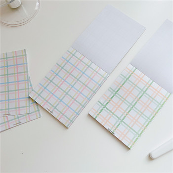 Korean Ins Retro Macaron Color Grid Memo Pad Long Style Notepad Office Message Paper Ученически канцеларски материали Ученически пособия 50 листа