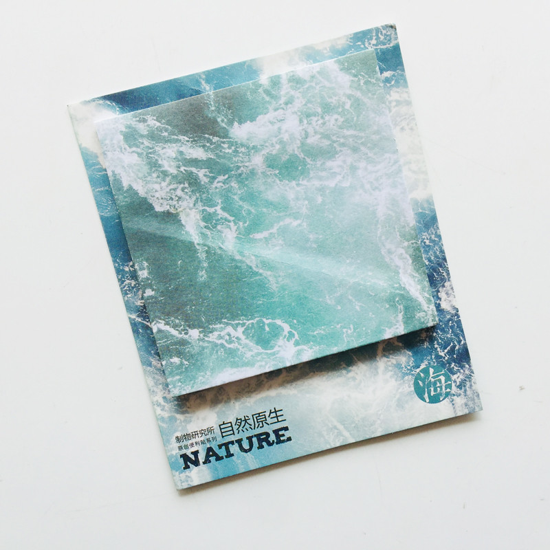 30 φύλλα Φυσικού ξύλου Σύννεφο Ice Sea Memo Pads Σχέδιο Μήνυμα Γράφοντας κολλώδεις σημειώσεις Μαρκαδόρος Ετικέτα σχολικού γραφείου