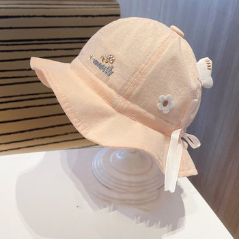 Καλοκαιρινό διχτυωτό καπέλο μωρού με κουβά αναπνεύσιμο μωρό καπέλο ηλίου κορίτσι Πριγκίπισσα Παιδιά Ψαράς Καπέλο Λουλούδι Κορίτσι Καπέλο παραλίας