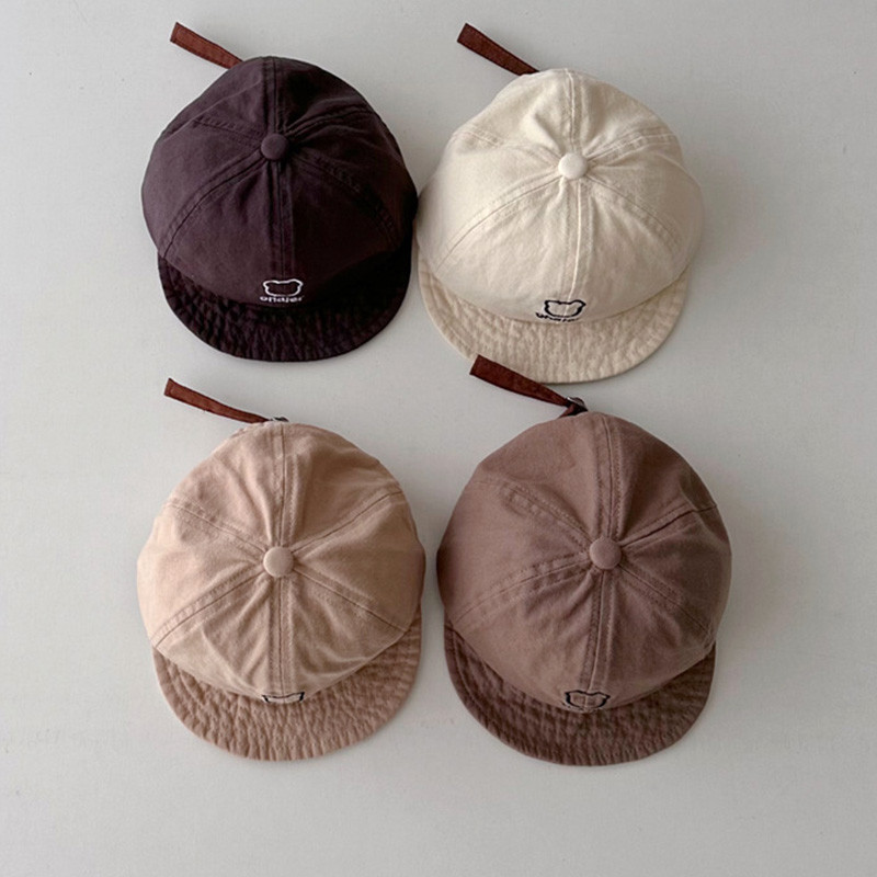 Καλοκαίρι 2023 Νέο Παιδικό Καπέλο Αγόρια Κοριτσάκι Χαριτωμένο αρκουδάκι Κεντημένο Καπέλο Μπέιζμπολ Μωρό Καπέλο ηλίου με μαλακό γείσο κινούμενα σχέδια Παιδιά Casual καπέλα με κορυφές