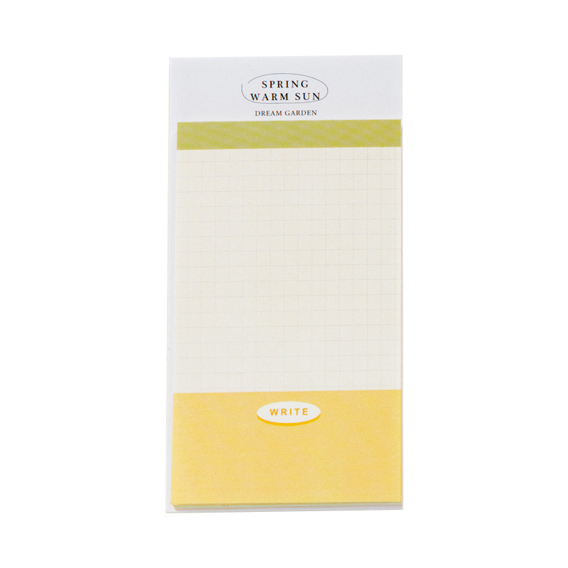50 loksnes Cute Dream Garden sērijas piezīmju bloks Režģis Ziņojumu piezīmes Dekoratīvs piezīmju bloks Piezīmes Pārbaudes saraksts Kancelejas preces Biroja piederumi