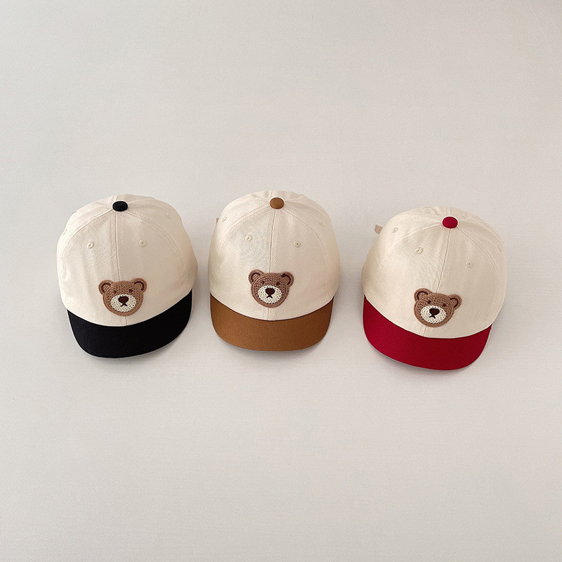 Γελοιογραφία Cute Bear Peaked Cap Άνοιξη Φθινόπωρο Παιδιά Casual βαμβακερά καπέλα Βρεφική Προσαρμογή αντηλιακού καπέλο μπέιζμπολ Παιδικό καπέλο μόδας
