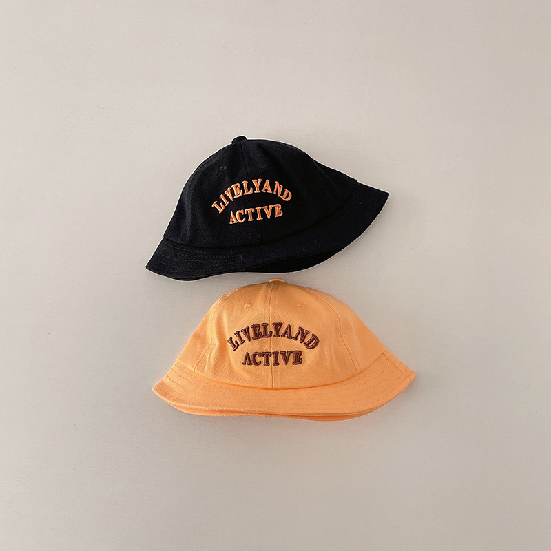 Ins Pavasaris Rudens Zēns Meitene Mazuļu Izšuvumi Vēstule Zvejnieka cepure Bērniem Vienkārša Mode Basein cepure Vasaras zīdaiņu sauļošanās cepures