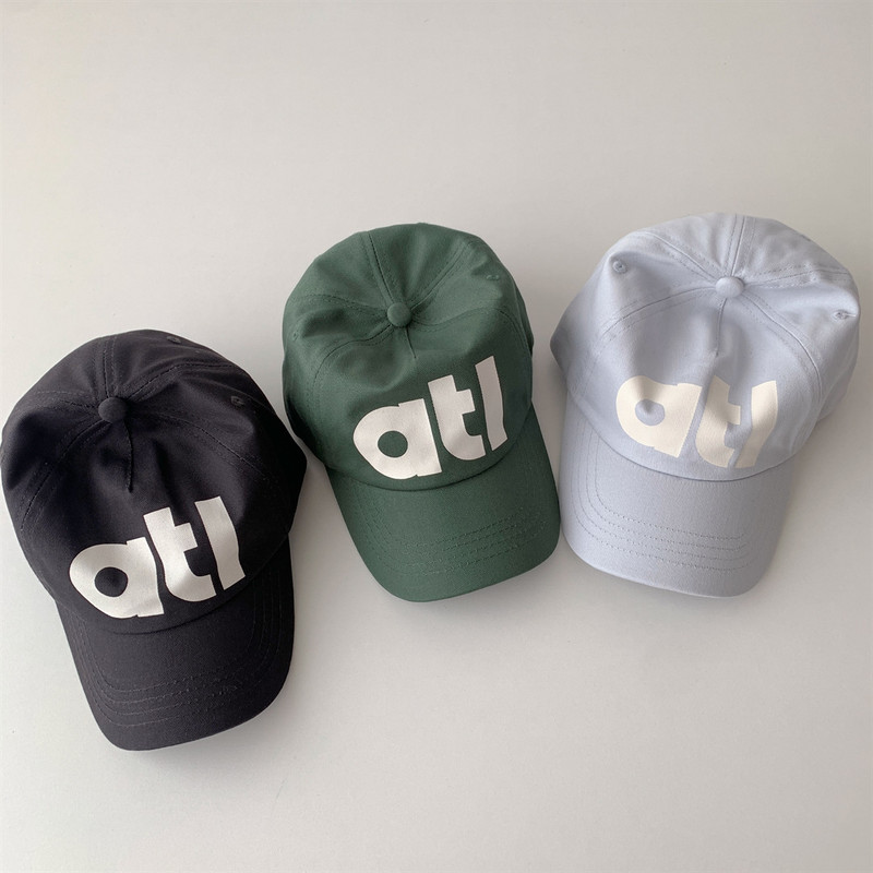 Παιδικό καπέλο με μονόχρωμο καπέλο casual all match γράμμα εκτύπωσης Μωρό αγόρι Cool καπέλα μπέιζμπολ Παιδικό κορίτσι Απλό λεπτό βαμβακερό καπέλο ήλιου