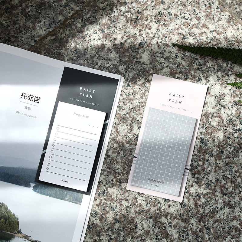 Radošs mācību darbs piezīmju bloks Kraftpapīrs līmlapiņas pēc dienas plāna Kawaii skolas biroja kancelejas piederumi