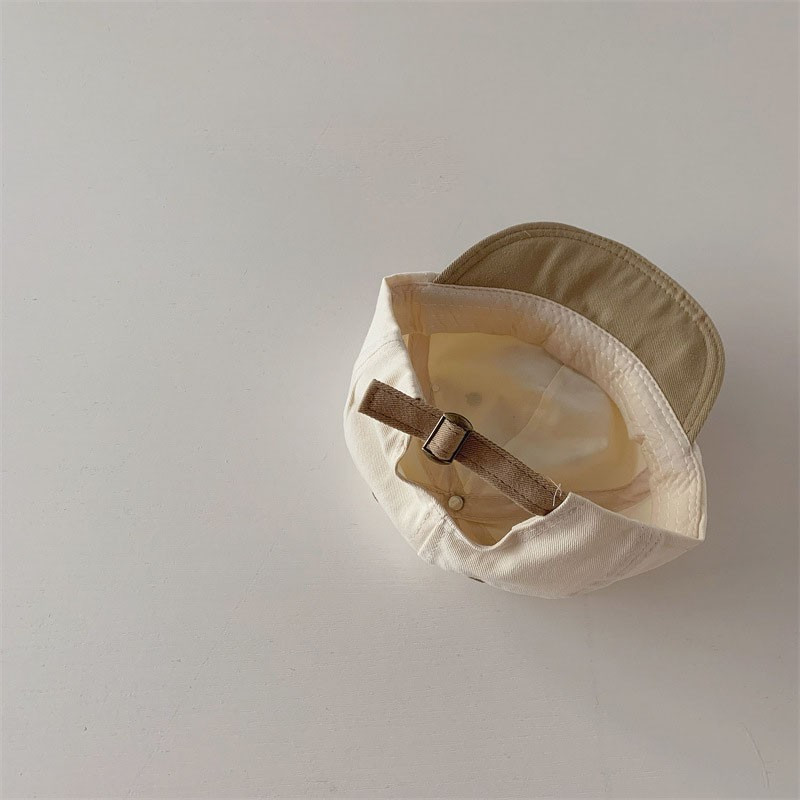 2023. gada pavasaris, jauni bērni, izbraukuma cepure zēniem, modes raibs burts, mīksta saules cepure ar malām maziem zēniem, kokvilnas cepure ar smaili