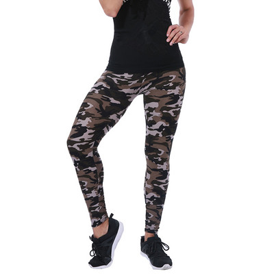 INDJXND Női Leggings Magasan Elasztikus Skinny Camouflage Legging Army Green Jegging Fitness Leggins Gym Sport Pants Patchwork Print