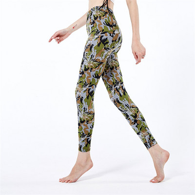 INDJXND Női Leggings Magasan Elasztikus Skinny Camouflage Legging Army Green Jegging Fitness Leggins Gym Sport Pants Patchwork Print