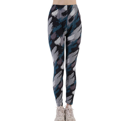 INDJXND Női Leggings Magasan Elasztikus Skinny Camouflage Legging Army Green Jegging Fitness Leggins Gym Sport Pants Patchwork Print