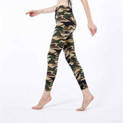 INDJXND Női Leggings Magasan Elasztikus Skinny Camouflage Legging Army Green Jegging Fitness Leggins Gym Sport Pants Patchwork Print