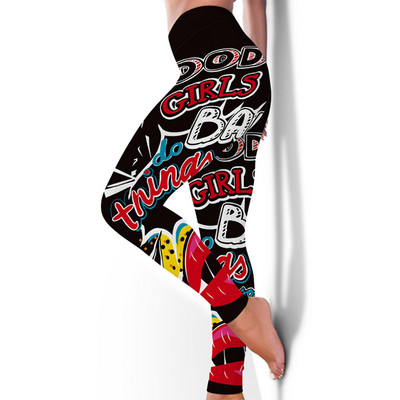 Magas derekú elasztikus leggings női 10% spandex légáteresztő jóganadrág nyári szexi print Quick Dry Fitness edzőterem leggings Sport feszes