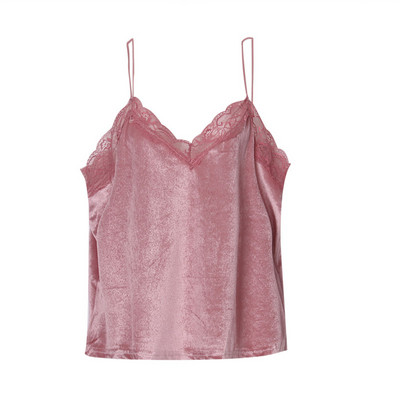 Nyári szexi bársonyos csipke felső, női tömör V-nyakú, vágásos felsők Női női Tube Club Crop top regata feminina