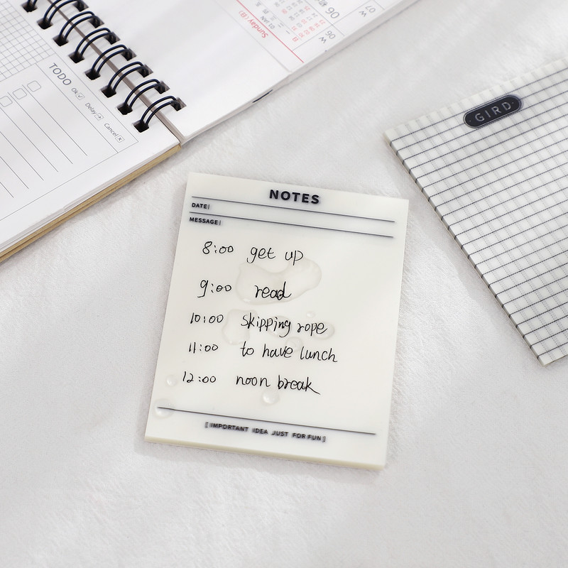 50 loksnes jauks mini ūdensizturīgs PET līmlapiņas noplēšams studentu plānošanas grāmatiņa biroja piezīmju bloks Kawaii kancelejas preces skolas piederumi