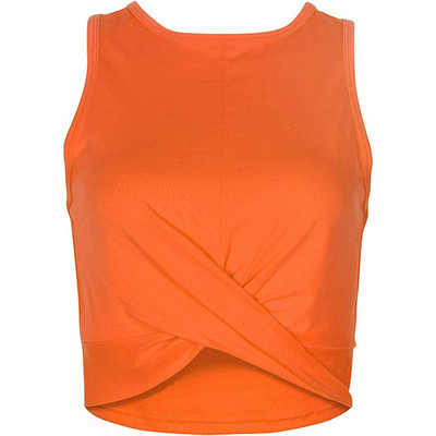 Női, alkalmi, ujjatlan, 2023-as Crewneck Active tanks felsők nyári csavaros elülső edzéshez Athletic Crop tank felső, forró rózsaszín Camis G1148