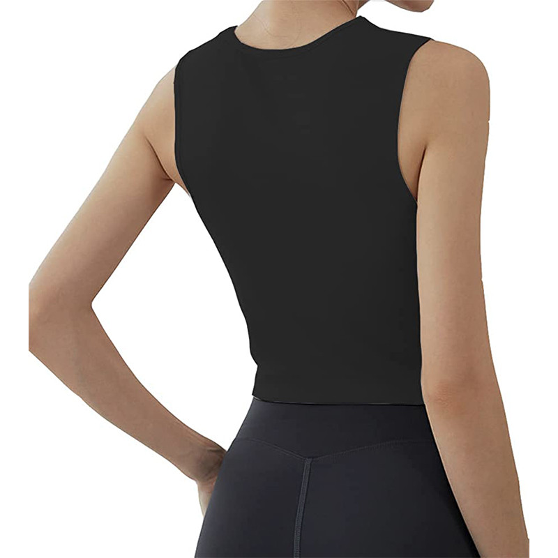 Sieviešu ikdiena bez piedurknēm, 2023. gads. Crewneck Active Tanks Topi Vasaras Twist Front Workout Athletic Crop Tank Top Hot Pink Camis G1148