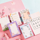 100 lap Kawaii rajzfilm nyuszi jegyzettömb vastag, letéphető jegyzettömb Aranyos öntapadós jegyzetfüzet Iskolai irodai kiegészítők Irodaszerek