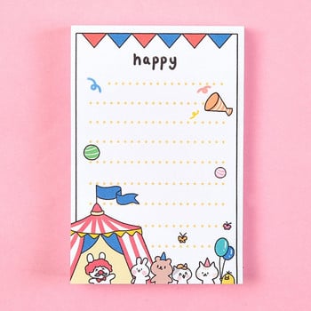 100 φύλλα Kawaii Cartoon Bunny Memo Pad Thicken Tearable Memo Pads Cute Sticky Note Book Σχολικό αξεσουάρ γραφείου Χαρτικά