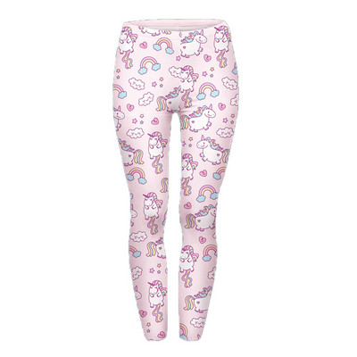 Szexi, magas derekú, alkalmi leggings Divattervezés Női Legins Egyszarvú Csillagok Nyomtatás Hangulatos derekú, rugalmas nő