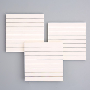 80 Sheets Grid Line Sticky Notes Самозалепващи блокове за бележки Хартиени стикери Kawaii Memo Notepad Училищни офис консумативи Канцеларски материали