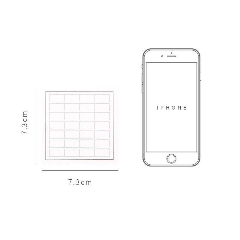 80 loksnes Režģa līnija Līmlapiņas Pašlīmējošās piezīmju bloknotes Papīra uzlīmes Kawaii Memo Notepad Skolas biroja piederumi Kancelejas piederumi