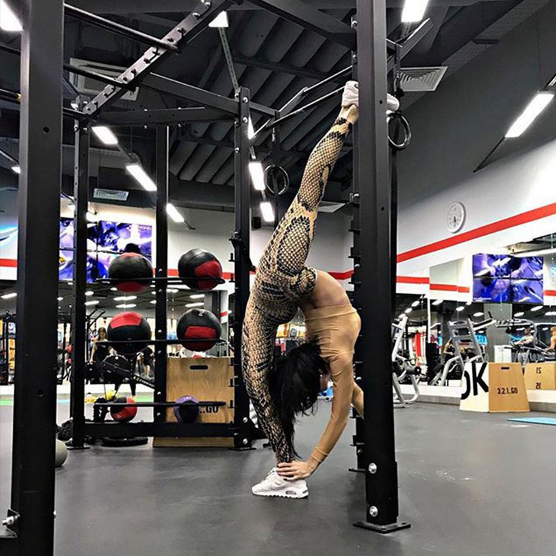 Γυναικείο μοτίβο από δέρμα φιδιού Πολυεστερικό ελαστικό κολάν δύναμης Νέο στυλ γυναικείας προπόνησης Push Up Μόδα σέξι κοκαλιάρικο κολάν