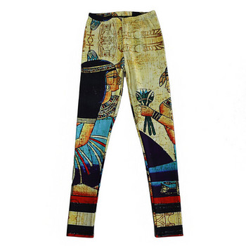 CUHAKCI Секси клинове Дамски панталони с дигитален печат Клеопатра Push Up Панталони Egypt Pharaoh Pattern Fitness Leggins