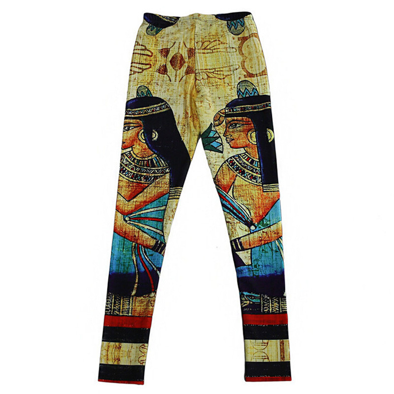 CUHAKCI seksīgi legingi sievietēm ar digitālo apdruku Cleopatra Push Up Bikses Ēģiptes Faraons Pattern Fitness Leggins