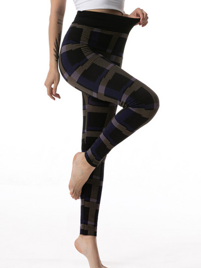 CHSDCSI női Push Up jóga nadrág Rugalmas magas derekú Kígyómintás Fitness Leggings Futóharisnya Légáteresztő nagy rugalmasság