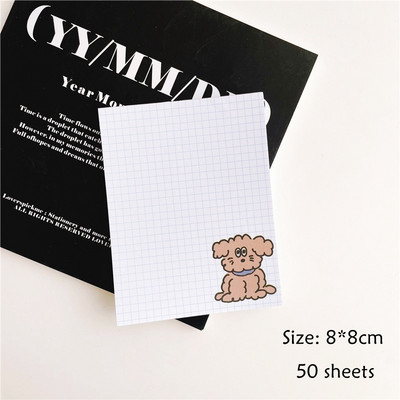 50 lap Kawaii Dog Heti Napi Terv Jegyzettömb koreai írószer N-szer Nem ragadós jegyzetlap Hordozható Jegyzettömb Iskolai Irodaszerek