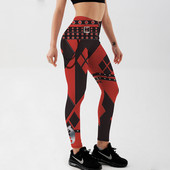 Qickitout Leggings Kiváló minőségű női geometriai formák Leggings Digitális nyomtatott nadrágok Nadrágok Stretch nadrágok Ingyenes szállítás
