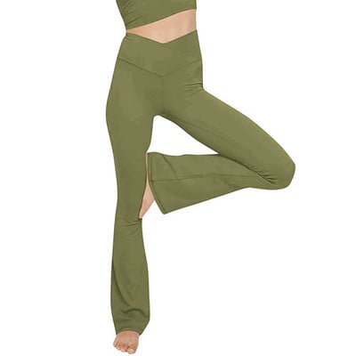 SALSPOR magas derekú, V-keresztben kiszélesedő leggings nőknek alkalmi fitnesz nadrágok csípőn emelhető popsi emelő vékony, légáteresztő női leggings