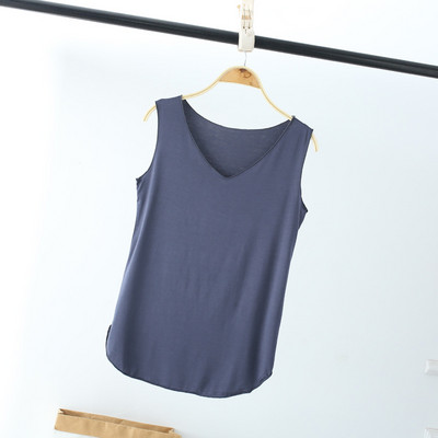 LERFEY Női Nyári Tank Ujjatlan V nyakú felsők Laza szinglett mellény Vékony pólók Soild Color Lányok Alkalmi pólók Camisetas