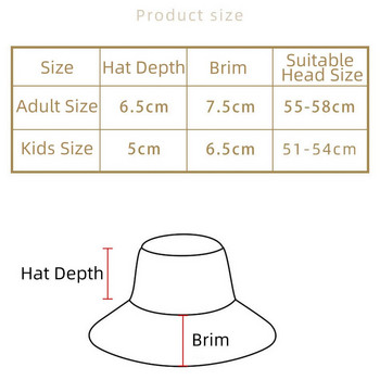 Детска шапка с кофа Детска плажна модна шапка с широка периферия Унисекс Защита от слънце Корейска шапка за слънце Момче Момиче Лятна панама в цвят бонбони