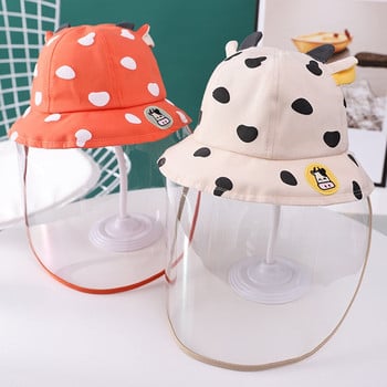 2022 Face Shield Baby Hat Cute Cartoon Anti Saliva Hat Baby Bucket Καπέλο Προστατευτικό κατά του σάλιου Αποσπώμενο αντηλιακό καπέλο ανθεκτικό στη σκόνη