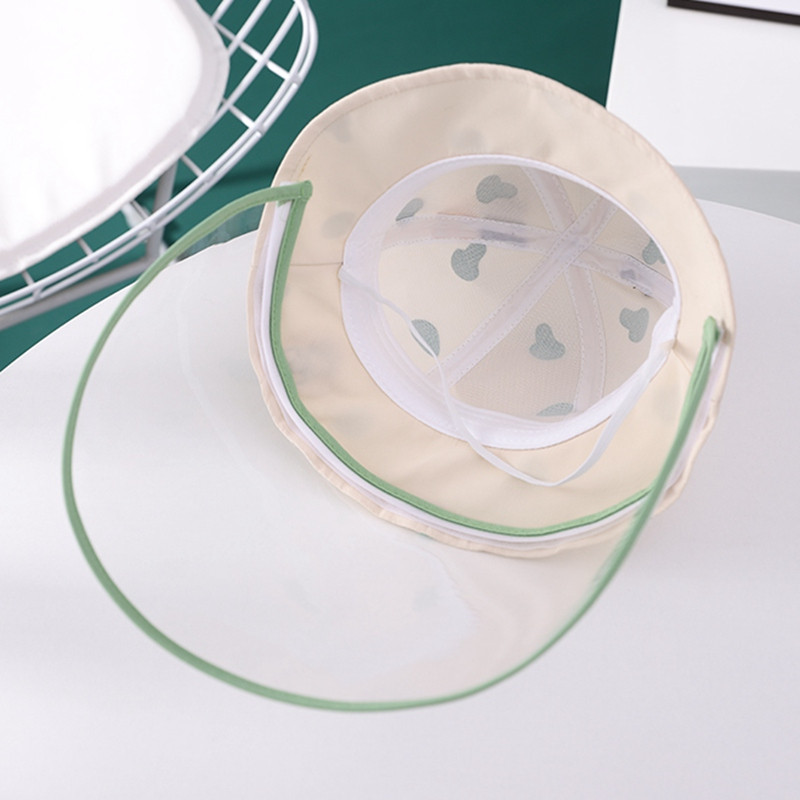 2022 Face Shield Baby Hat Cute Cartoon Anti Saliva Hat Baby Bucket Καπέλο Προστατευτικό κατά του σάλιου Αποσπώμενο αντηλιακό καπέλο ανθεκτικό στη σκόνη