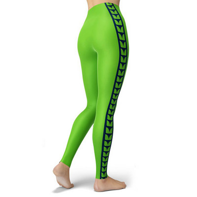 Fekete Design Vékony csíkos nyomtatott Sport Női Leggings Szűk Push Up nadrágok Femme Fitness Túrázás Magas derekú Edzőterem Leggins Ruhák