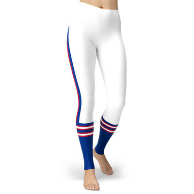 Fekete Design Vékony csíkos nyomtatott Sport Női Leggings Szűk Push Up nadrágok Femme Fitness Túrázás Magas derekú Edzőterem Leggins Ruhák