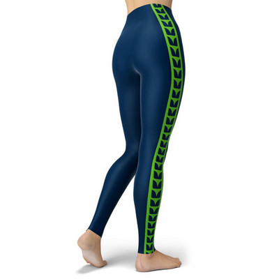 Fekete Design Vékony csíkos nyomtatott Sport Női Leggings Szűk Push Up nadrágok Femme Fitness Túrázás Magas derekú Edzőterem Leggins Ruhák