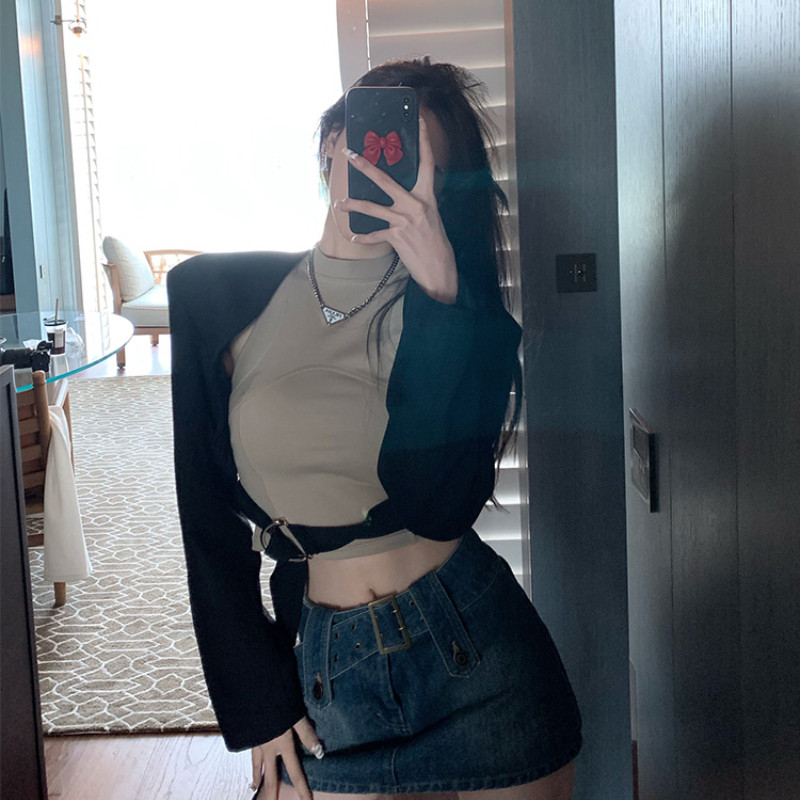 Tanks Γυναικείες καλοκαιρινές Harajuku Bodycon Crop Tops Club Streetwear Απλό συμπαγές αμάνικο εσωτερικό Y2K Biker Fashion Vintage Elastic