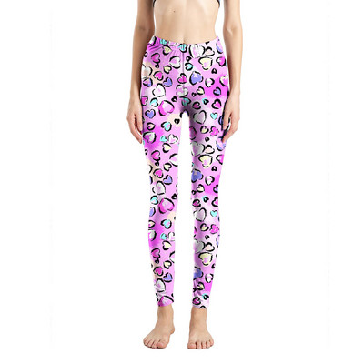 Női Divat Leggings Virágos lajhár Nyomtatott leggins Karcsú legins Magas derekú Leggings Női nadrág