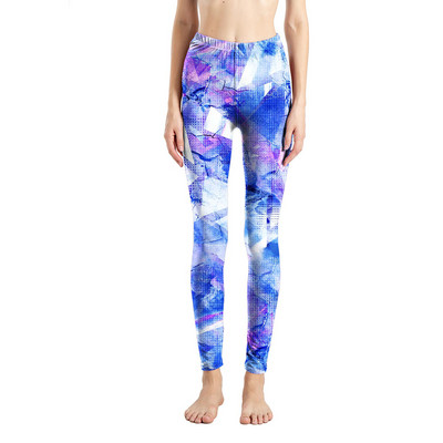 Női Divat Leggings Virágos lajhár Nyomtatott leggins Karcsú legins Magas derekú Leggings Női nadrág