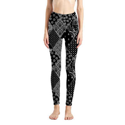 Női Divat Leggings Virágos lajhár Nyomtatott leggins Karcsú legins Magas derekú Leggings Női nadrág