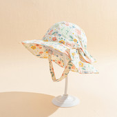 0-4Y Baby Bucket Hat Fiúk Lányok Nyári Soft Top napvédő sapkák Toddler széles karimájú napvédő sapka állítható pántokkal